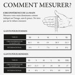 Tableau des tailles des gants en cuir Schwartz & von Halen