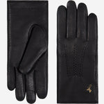 Alessandra (noir) - Gants tactiles en cuir de chèvre et doublure en laine d'agneau - Schwartz & von Halen FR - Gants en Cuir - 2