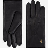 Alessandra (noir) - Gants tactiles en cuir de chèvre et doublure en laine d'agneau - Schwartz & von Halen FR - Gants en Cuir - 2