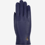 Ivy (bleu) - Gants tactiles en cuir de mouton et doublure en laine/cachemire - Schwartz & von Halen FR - Gants en Cuir - 1