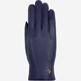 Ivy (bleu) - Gants tactiles en cuir de mouton et doublure en laine/cachemire - Schwartz & von Halen FR - Gants en Cuir - 1