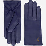 Ivy (bleu) - Gants tactiles en cuir de mouton et doublure en laine/cachemire - Schwartz & von Halen FR - Gants en Cuir - 2