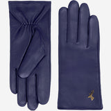 Ivy (bleu) - Gants tactiles en cuir de mouton et doublure en laine/cachemire - Schwartz & von Halen FR - Gants en Cuir - 2