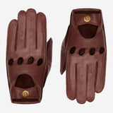 Alexis (marron) - Gants tactiles de conduite classiques en cuir d'agneau  - Schwartz & von Halen FR - Gants en Cuir - 2