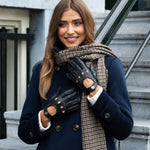 Alexis (noir) - Gants tactiles de conduite classiques en cuir d'agneau - Schwartz & von Halen FR - Gants en Cuir - 3