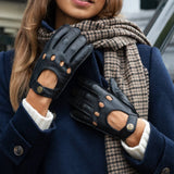 Alexis (noir) - Gants tactiles de conduite classiques en cuir d'agneau - Schwartz & von Halen FR - Gants en Cuir - 5