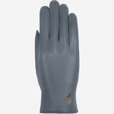 Ivy (gris) - Gants tactiles en cuir de mouton et doublure en laine/cachemire - Schwartz & von Halen FR - Gants en Cuir - 1