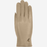 Ivy (beige) - Gants tactiles en cuir de mouton et doublure en laine/cachemire - Schwartz & von Halen FR - Gants en Cuir - 1