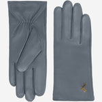 Ivy (gris) - Gants tactiles en cuir de mouton et doublure en laine/cachemire - Schwartz & von Halen FR - Gants en Cuir - 2