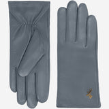 Ivy (gris) - Gants tactiles en cuir de mouton et doublure en laine/cachemire - Schwartz & von Halen FR - Gants en Cuir - 2
