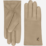 Ivy (beige) - Gants tactiles en cuir de mouton et doublure en laine/cachemire - Schwartz & von Halen FR - Gants en Cuir - 2