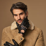 Austin (noir) – luxueux gants de conduite en cuir de cerf américain - Schwartz & von Halen FR - Gants en Cuir - 7