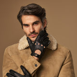 Austin (noir) – luxueux gants de conduite en cuir de cerf américain - Schwartz & von Halen FR - Gants en Cuir - 7