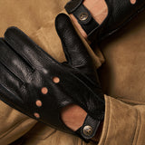 Austin (noir) – luxueux gants de conduite en cuir de cerf américain - Schwartz & von Halen FR - Gants en Cuir - 9