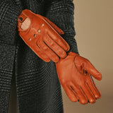 Austin (cognac) – luxueux gants de conduite en cuir de cerf américain