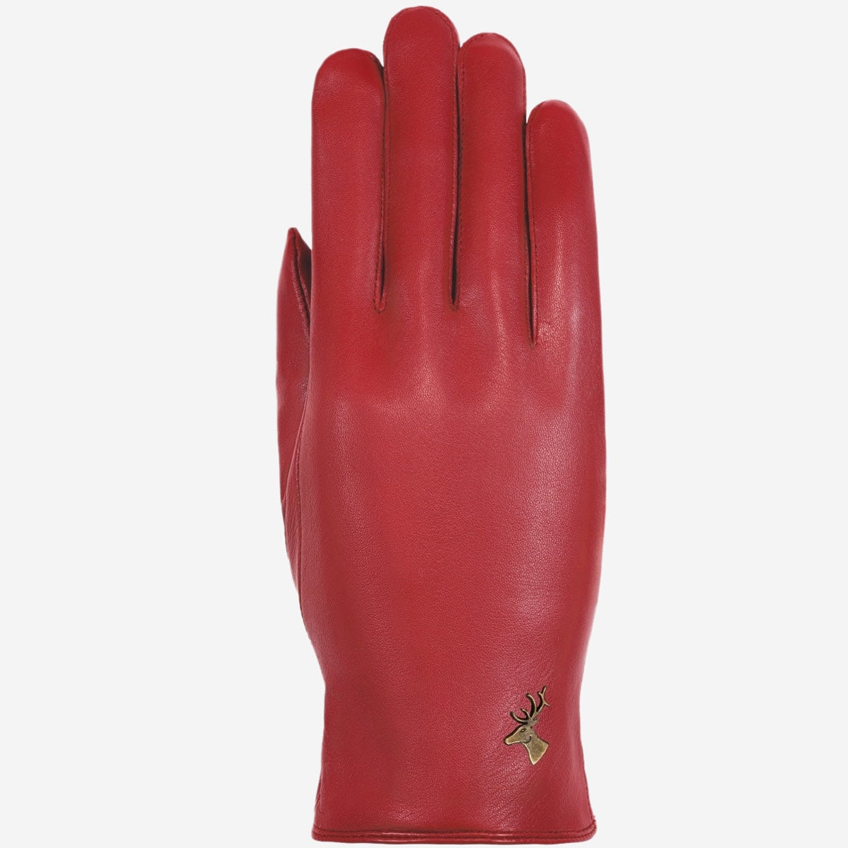 Ivy (rouge) - Gants tactiles en cuir de mouton et doublure en laine/cachemire - Schwartz & von Halen FR - Gants en Cuir - 1