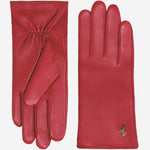 Ivy (rouge) - Gants tactiles en cuir de mouton et doublure en laine/cachemire - Schwartz & von Halen FR - Gants en Cuir - 2