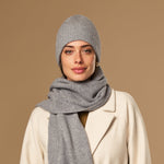 Mischa (gris) – luxueux bonnet en laine mérinos douce (unisexe) - Schwartz & von Halen FR - 2