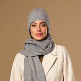 Mischa (gris) – luxueux bonnet en laine mérinos douce (unisexe) - Schwartz & von Halen FR - 2