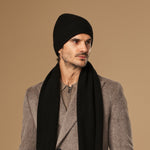 Mischa (noir) – luxueux bonnet en laine mérinos douce (unisexe) - Schwartz & von Halen FR - 3