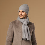 Mischa (gris) – luxueux bonnet en laine mérinos douce (unisexe) - Schwartz & von Halen FR - 5