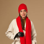 Mischa (rouge) – luxueux bonnet en laine mérinos douce (unisexe) - Schwartz & von Halen FR - 6