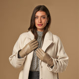 Ivy (beige) - Gants tactiles en cuir de mouton et doublure en laine/cachemire - Schwartz & von Halen FR - Gants en Cuir - 5
