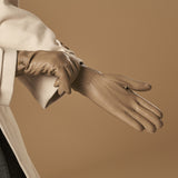 Ivy (beige) - Gants tactiles en cuir de mouton et doublure en laine/cachemire - Schwartz & von Halen FR - Gants en Cuir - 6