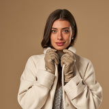 Ivy (beige) - Gants tactiles en cuir de mouton et doublure en laine/cachemire - Schwartz & von Halen FR - Gants en Cuir - 7