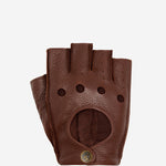 Robyn (marron) – luxueux gants de conduite sans doigts en cuir de cerf américain - Schwartz & von Halen FR - Gants en Cuir - 1