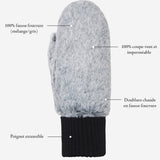 Camila - Moufles en peluche, doublure en fausse fourrure d'agneau et poignet réglable - Schwartz & von Halen FR - Gants en Cuir - 9