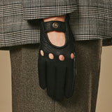 Cecilia (noir) - Gants de conduite pour femmes en cuir de pécari exclusif