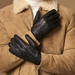 Charles – luxueux gants en cuir de cerf américain avec doublure chaude en cachemire - Schwartz & von Halen FR - Gants en Cuir - 9