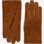 Clooney (cognac) - Gants en daim et doublure luxueuse en peau de mouton - Schwartz & von Halen FR - Gants en Cuir - 2