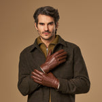 Columbus (marron) - Gants en cuir de cerf (American deerskin) et doublure en laine - Schwartz & von Halen FR - Gants en Cuir - 5
