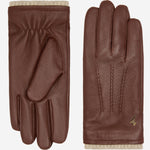 Columbus (marron) - Gants en cuir de cerf (American deerskin) et doublure en laine - Schwartz & von Halen FR - Gants en Cuir - 2