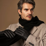 Columbus (noir) - Gants en cuir de cerf (American deerskin) et doublure en laine - Schwartz & von Halen FR - Gants en Cuir - 7