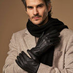 Columbus (noir) - Gants en cuir de cerf (American deerskin) et doublure en laine - Schwartz & von Halen FR - Gants en Cuir - 9