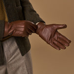 Columbus (marron) - Gants en cuir de cerf (American deerskin) et doublure en laine - Schwartz & von Halen FR - Gants en Cuir - 9