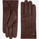 Hunter (marron) - Gants tactiles en cuir de chèvre et doublure en laine d'agneau - Schwartz & von Halen FR - Gants en Cuir - 2