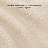 Alessandra (noir) - Gants tactiles en cuir de chèvre et doublure en laine d'agneau