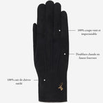 Elizabeth (noir) - Gants en daim et doublure chaude en fausse fourrure - Schwartz & von Halen FR - Gants en Cuir - 13