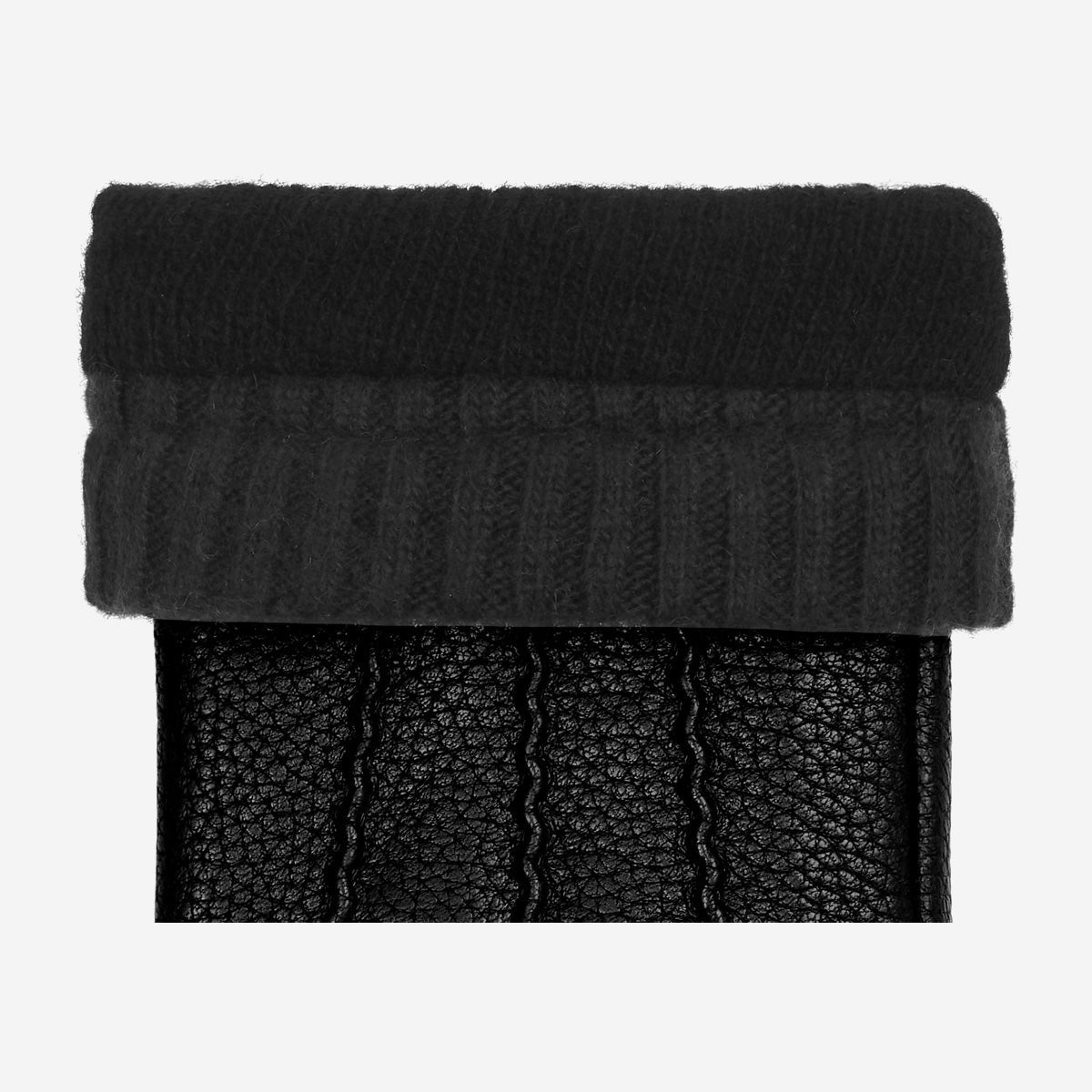 Emily (noir) - Gants en cuir de cerf (American deerskin) et doublure en laine - Schwartz & von Halen FR - Gants en Cuir - 3