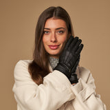 Emily (noir) - Gants en cuir de cerf (American deerskin) et doublure en laine - Schwartz & von Halen FR - Gants en Cuir - 11
