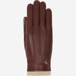 Emily (marron) - Gants en cuir de cerf (American deerskin) et doublure en laine - Schwartz & von Halen FR - Gants en Cuir - 1