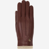 Emily (marron) - Gants en cuir de cerf (American deerskin) et doublure en laine - Schwartz & von Halen FR - Gants en Cuir - 1