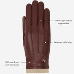 Emily (marron) - Gants en cuir de cerf (American deerskin) et doublure en laine - Schwartz & von Halen FR - Gants en Cuir - 9