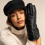 Emma - Gants en peau de mouton extra longs avec doublure en laine/cachemire & fonction écran tactile - Schwartz & von Halen FR - Gants en Cuir - 9