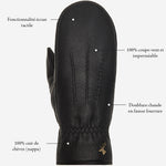 Eva - Élégantes moufles pour femmes en peau de chèvre avec luxueuse doublure en fausse fourrure - Schwartz & von Halen FR - Gants en Cuir - 15