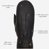 Eva - Élégantes moufles pour femmes en peau de chèvre avec luxueuse doublure en fausse fourrure - Schwartz & von Halen FR - Gants en Cuir - 15